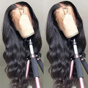Utide 13X4 Hd Transparent Lace Front Wig Body Wave Human Hair 180 Density 22 Inch Pre Plucked With Baby Hair Brazilian Body Wave Frontal Wig Human Hair For Black Women Natural Color180 Density