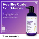 Pura D'Or Curl Therapy Conditioner (16Oz) For Curly, Wavy Or Frizzy Hair, Improves Shine, Definition & Bounce, Gentle Sulfate Free Formula Infused With Natural & Organic Ingredients For Men & Women