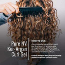 Pure NV Curl Gel Tame & Revitalize Curls, Control Frizz & Eliminate Fly-Aways, Made From Natural Vitamins & Minerals, Keratin, Collagen & Argan Oil Infused To Repair, Restore & Strengthen 8.5 Oz