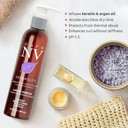 Pure Nv Versatility 1 Day Frizz Free Treatment Smoothing & Curling Lotion, Made From Natural Vitamins & Minerals, Keratin, Collagen & Argan Oil Infused To Repair, Restore & Strengthen 8.5 Oz