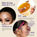 Red By Kiss Edge Fixer Hair Shine Gel, 24 Hour Max Hold, Non-Flaking, Biotin B7 Infused, Natural Styling, Professional Edge Control Wax, Perfect For Braiding (Lemon Drop)