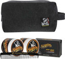 Suavecito Men'S Hair Grooming Set Og & Firme (Strong) Hold Pomade, Body Soap, Large Deluxe Comb & Sand Canvas Bag
