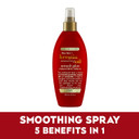 Ogx Frizz-Free + Keratin Smoothing Oil Miracle Gloss Spray, 5 In 1, De-Frizz & Shiny Hair, Argan Oil