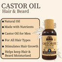 Okay-Men Castor Oil Beard And Hair Growth Oil Light-Weight 4Oz