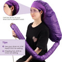 Segbeauty Bonnet Hooded Hair Dryer Attachment, Xl Adjustable Deep Conditioning Cap, Upgraded Drying Heat Cap With Elastic Strap For Curly Hair Nursing Oil Treat-Ment Fast Drying Styling Purplepurple