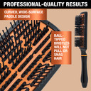 Conair Quick Blow-Dry Copper Collection, Curved Paddle Brush, Hair Brush, 1 Count