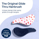 Crave Naturals Glide Thru Detangling Hair Brush For Adults & Kids Hair - Detangler Brush For Natural, Curly, Straight, Wet Or Dry Hair - Hairbrush For Men & Women - 1 Pack - Pink Heartspink Hearts