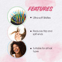 Punky Hair Brush And Hair Detangler With Mirror, Tackles Snarls, Knots, And Tangles Without Pulling Or Painful Snagging