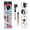 Red By Kiss Edge Cara 4 In 1 Edge Brush Comb Boar Bristles With Edge Fixer (Strawberry Acai)