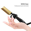 Dan Technology 450 Hot Comb, Curved Teeth Hair Straightener Comb,Travel Size Heat Comb,Dual Voltage Hot Comb Electric For Travel & Home,Professional Hot Combs For Natural Black Hair