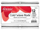 Annie Short Cold Wave Rods With Rubber Band For Hair Curling And Perm Styling - White - Set Of 3 Packs Of 12 (36 Pieces)White