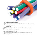 Red By Kiss Flexi Rods - Heatless Hair Curler For 90S Glamorous Bouncy Curls Beach Waves, No Slips, Sleep Styler (10" Length, 5/8" Diameter)