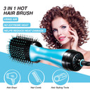 Beautimeter Hot Air Brush, 3 In 1 Hair Dryer Brush For Styling And Frizz Control, Negative Ionic Blow Hair Dryer And Volumizer, Turquoise Blueturquoise Blue