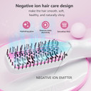 Negative Ion Hair Dryer Brush,3 In 1 Brush Blow Dryer, One Step Paddle Hairbrush Dryer,2 Inch Brush Blowdryer,Brush Hair Dryers For Women,Anti-Scald & Alci Safety Plugwhite Pink