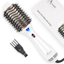 One Step Dryer & Volumizing Hot Air Brush, Blow Dryer, Ceramic Straightener, Curler & Hot Comb 4 In 1 Salon Ionic Hair Styling Tools, Whitediamond White- Oval Brush