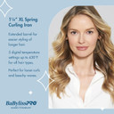 Babylisspro Nano Titanium Curling Iron With Extended Barrel, Professional Spring Hair Curler For Medium To Longer Hair Typesblue1 1/4 Inch