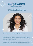 Babylisspro Nano Titanium Spring Curling Iron , Professional Spring Hair Curler For Long Lasting Curls & All Hair Types3/4 Inch