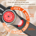 Curling Wand Long Barrel 1 Inch For Short & Long Hair, Micsta Curling Iron Hot Styling Tools Ceramic Coated For Beach Waves,Negative Ions Thick Black Hair Wand Curler, Temp Adjustable & Dual Voltage