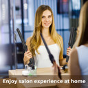 Curling Wand Long Barrel 1 Inch For Short & Long Hair, Micsta Curling Iron Hot Styling Tools Ceramic Coated For Beach Waves,Negative Ions Thick Black Hair Wand Curler, Temp Adjustable & Dual Voltage