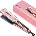 Bcway Professional Hair Straightener, 2.16'' Extra-Large Floating Titanium Flat Iron For Hair, 30S Instant Heating Straightening Iron With 5 Adjustable Temp, Anti-Static Hair Iron For All Hair Typesrose Gold