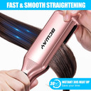Bcway Professional Hair Straightener, 2.16'' Extra-Large Floating Titanium Flat Iron For Hair, 30S Instant Heating Straightening Iron With 5 Adjustable Temp, Anti-Static Hair Iron For All Hair Typesrose Gold