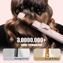 Terviiix Airflow Styler Hair Straightener, Titanium Flat Iron For Travel, Straightening Iron With Cooling Air Vents To Lock In Style, 5 Adjustable Temp, Dual Voltage, Auto Shut Off, Pinkpink