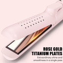 Terviiix Airflow Styler Hair Straightener, Titanium Flat Iron For Travel, Straightening Iron With Cooling Air Vents To Lock In Style, 5 Adjustable Temp, Dual Voltage, Auto Shut Off, Pinkpink