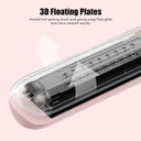 Terviiix Airflow Styler Hair Straightener, Titanium Flat Iron For Travel, Straightening Iron With Cooling Air Vents To Lock In Style, 5 Adjustable Temp, Dual Voltage, Auto Shut Off, Pinkpink