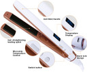 Yitrust Negative Ion Hair Straightener,Dual Voltage 2 In 1 Flat Iron For All Hair Types,1 Inch Ceramic Flat Iron With Titanium Plates,With 12 Adjustable Temperature Settings,248-446, Auto Shut-Offwhite