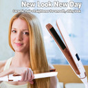 Yitrust Negative Ion Hair Straightener,Dual Voltage 2 In 1 Flat Iron For All Hair Types,1 Inch Ceramic Flat Iron With Titanium Plates,With 12 Adjustable Temperature Settings,248-446, Auto Shut-Offwhite