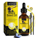 Black Seed Oil - Black Seed Oil Organic Cold Pressed 100% Pure Natural For Strengthen Immunity, Support Joints, Digestion, Hair, Skin & Nail Healthy, Moisturize Skin And Anti-Aging Massage Oil (60Ml)