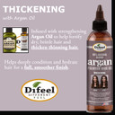 Difeel 99% Premium Natural Hair Oil Blend- Thickening with Argan Oil 8 oz