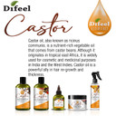 Difeel Essentials Pro-Growth Castor Hair Oil 2.5 Oz. - Natural Castor Oil For Hair Growth Made With 100% Natural Essential Oil
