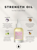 Rizos Curls Strength Oil for Hair, Scalp & Body: Fortifying Lavender & Flaxseed (1fl oz)