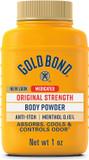 Gold Bond Medicated Original Strength Body Powder, 1 oz., Talc-Free, Anti-Itch, Absorbs & Cools1 Ounce (Pack of 1)