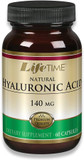 Lifetime Natural Hyaluronic Acid | Supports Healthy Skin & Joints | Skin Hydration, Joint Lubrication| Made In Our Own Facility | 140Mg | 60 Capsules