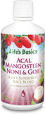 Lifetime Acai, Mangosteen, Noni & Goji Superfruit Juice Blend | Dynamic Antioxidant, No Gluten | For Healthy Circulation & Immunity | 32 FL oz