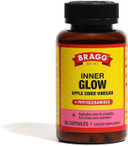 Bragg Inner Glow Apple Cider Vinegar And Phytoceramide Capsules - 750Mg Of Acetic Acid  Energy & Weight Management Support - Promotes Skin Hydration And Rejuvenation - (90 Pills)