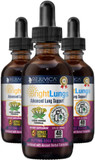 Bright Lungs - Advanced Lung Support Supplement - Liquid Delivery To Support Cleansing, Detox & Absorption - Grindelia, Lobelia, Licorice, Wild Cherry & More!