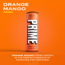 PRIME Energy ORANGE MANGO | Zero Sugar Energy Drink | Preworkout Energy | 200mg Caffeine with 300mg of Electrolytes and Coconut Water for Hydration| Vegan | Gluten Free |12 Fluid Ounce | 24 Pack24 Pack