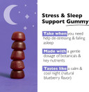 Bach Rescue Plus Sleep & Stress Support Gummies, Nighttime Dietary Supplement With 1Mg Melatonin, Ashwagandha, Chamomile, Lavender & Vitamin B6, Natural Blueberry Flavor, Vegan & Gluten-Free, 60 Count