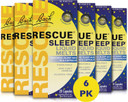 Bach Rescue Sleep Liquid Melts, Natural Orange Vanilla Flavor, Sleep & Stress Relief Aid, Homeopathic Flower Essence, Free Of Melatonin, Gluten & Sugar, Non-Alcohol, Non-Narcotic, 6 Packs, 28 Ct Each