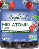 Megafood Melatonin Gummies - Melatonin 3Mg Per Serving To Help Relax & Fall Asleep  Sleep Gummies For Adults - Berry Flavor, Non-Gmo, Certified Vegan - 54 Gummies (27 Servings)