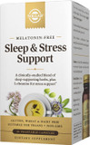 Solgar Sleep & Stress Support, Vegetable Capsules, Melatonin Free, Helps Relax, Calm You, Fall Asleep Quickly, Improve Sleep Quality With Valerian, Passionflower, Hops, Non-Gmo, 15 Servings, 30 Count