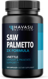 Saw Palmetto Prostate Supplement for Men Enhanced with Stinging Nettle Extract for 2X Formula | DHT Blocker for Hair Health and Prostate & Bladder Support for Aging Men | 2 Month Supply 120 Male Pills