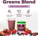 Amazing Grass Greens Blend Antioxidant: Super Greens Powder Smoothie Mix With Organic Spirulina, Beet Root Powder, Elderberry & Probiotics, Sweet Berry, 60 Servings (Packaging May Vary)