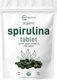 Micro Ingredients Organic Spirulina Supplement, 3000Mg Per Serving, 720 Tablets (4 Month Supply), No Filler & Non-Gmo, Rich In Vegan Protein, Vitamins & Prebiotics, Premium Spirulina Pills