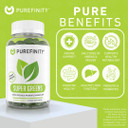 Purefinity Super Greens Gummies  Daily Supergreens With Spirulina, Alfalfa, Spinach, Broccoli, Beet Root, Acai, Digestive Enzymes, Prebiotics & Probiotics  Natural Raspberry Flavor  60 Gummies