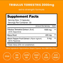 Tribulus Terrestris for Men | 2000mg Supplement Booster for Energy, Vitality, Stamina & Performance | Extra Strength Saponins | Maca & Black Pepper Extract for Enhanced Absorption | 90 Vegan Capsules