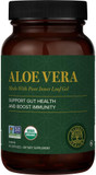 Global Healing Aloe Vera Bio-Active Organic Leaf Supplement - 200X Concentrate Formula With Highest Concentration Of Acemannan - Aloin-Free - Gut Health & Immune Support - 60 Capsules